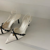 Shopmocho 2025 New Women's Jeans Heeled Sandals Pointed High Heel Office Lady Shoes Beautiful Women high heels  Shoes  sandalias mujer