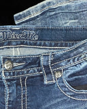 SHOPMOCHO Y2K  American Embroidery Diamond Fashion Retro Punk Low Waist Casual Jeans Blue Jeans Wings Pattern High Street Slim Leg Pants