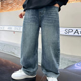 SHOPMOCHO Boy's jeans, boy's all-season loose trendy jeans, street casual hip-hop pants, festival-style pants