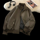 Shopmocho Couple Style Spring and Autumn New Casual Retro Versatile Bomber Jacket