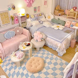 SHOPMOCHO Cute Shaped Flower Bedroom Bedside Mat Home Girly Living Room Coffee Table Rugs Cloakroom Leisure Area Carpets Ковер Tapis 러그