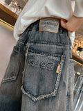 Shopmocho New Teenagers Boys Jeans Children Wide Leg Denim Pants for Kids Loose Pockets Trousers Spring Autumn 4 6 8 10 11 12 13 14 Years