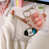 SHOPMOCHO Crystal Butterfly 3 Inch Acrylic Card Holder Photocards Display Credit ID Bank Card Protective Case Keychain Pendant Fashion