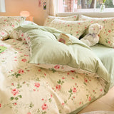 SHOPMOCHO 1Pcs 100% Cotton Printed Duvet Cover Cartoon Pattern Skin Friendly Breathable Comforter Cover Bedclothes for Children Students