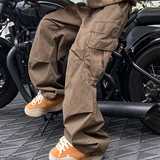 Shopmocho Spring Big Pocket Men's Cargo Pants Japanese Y2k Harajuku Loose Straight Wide Leg Trousers Baggy Pants Man Hip Hop Sweatpants