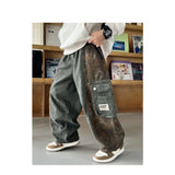 Shopmocho Spring and Autumn New Boys Camouflage Casual Pants 2025 Children's Loose Big Pocket Versatile Handsome Pants