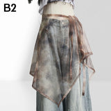 Shopmocho 190cm Summer Bohemian Hottie Jazz Belt Mesh Breathable Beach Outer Wear Multifunctional Waist scarf Accessories