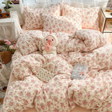 Shopmocho 2025 New Student Season Item Quilt Cover  A Fresh and Oxygen-rich Double-layer Gauze Printed Duvet Cover Skin-friendly Bedding