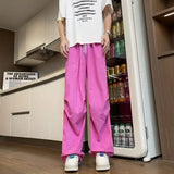 Shopmocho Autumn New Men's Trendy Sporty High Street Punk Trousers Loose Fit Casual Pants Japanese Style Hip Hop Fashion
