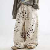 SHOPMOCHO 6410 Children Pants Summer Autumn New Boy's Pants Leopard-print Casual Trousers Loose Girl's Wide-leg Pants