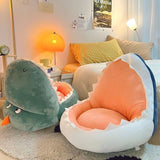 SHOPMOCHO Shark Shaped Lazy Cushion on The Ground,Tatami Futon Bedroom Balcony Bay Window Floor Soft Cushion,Children's Reading Area Chair