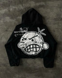 SHOPMOCHO Y2K Hoodie Sweatshirt Hip Hop Retro Patch Embroidery Black Oversized Hoodie Sweatshirt Men Women Gothic Pullover Hoodie Clothes