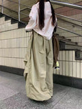 SHOPMOCHO American Baggy Parachute Pants Women Summer High Waist Oversized Cargo Trousers Y2K Loose Streetwear Folds All Match Pants Mujer