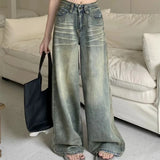 SHOPMOCHO Y2K Loose Straight Leg Jeans Women Trousers Baggy Wide Fit Casual High Waist Retro Washed Vintage Style Women's jeans Jeans