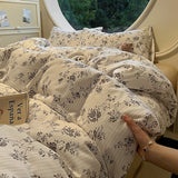 Shopmocho Floral Style Duvet Cover Soft Quilt Cover Single/Double/Queen Size Comforter Covers Girls Room Bedding (Pillowcase Need Order)