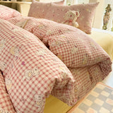 Shopmocho Floral Style Quilt Cover and Pillowcase Adults Kids Room Bedding Soft Blanket Cover Printed Duvets Cover Set housse de couette