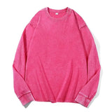 SHOPMOCHO Plus Size Washed Pure Cotton Long Sleeve T-Shirt European Style Oversized round Neck Big Size for Men And Women Casual Loose ...