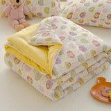 SHOPMOCHO New Sweet Printed Air-Condition Blanket Soft Skin-Friendly quilted quilt Breathable Cooling Summer Comforter Queen King Beds
