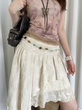 Shopmocho Bohemian Ethnic Hand-Woven Waist Rope For Women Minority Design Sense Bead Belt With Skirt Jeans Belt