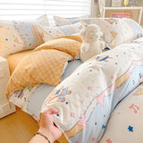 Shopmocho Tulip Flower Duvet Cover Set Single Queen Size Botanical Floral Bedding Set Soft Reversible Comforter Cover with 2 Pillowcases