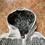 SHOPMOCHO American Vintage Oversized Skull Graphic Zipper Hoodie Men Y2K Harajuku Hip Hop Gothic Couple Casual Joker Sweatshirt Coats