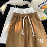SHOPMOCHO American Street Fashion Style Niche Fashion Brand Letter Print Casual Men's Sports Pants Loose Oversized Shorts