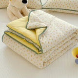 SHOPMOCHO New Sweet Printed Air-Condition Blanket Soft Skin-Friendly quilted quilt Breathable Cooling Summer Comforter Queen King Beds