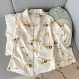 Shopmocho Embroidery Dog Sweet Fashion Cute Pajamas Set for Women Plaid Lapel Neck Elastic Waist Design Pajamas Short New Casual Nightwear