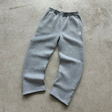 SHOPMOCHO Autumn Drawstring Zipper Sweatpants Solid Color Casual High Street Hip-Hop Rap Street Y2K Style High Waist Trousers
