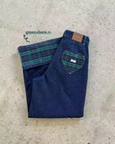 SHOPMOCHO Korean Style Harajuku Style Fashionable Heart-shaped Checkered Patch Jeans High Street Couple Checkered Flared Wide Leg Jeans