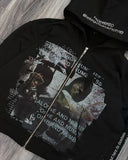 SHOPMOCHO Harajuku Casual Letter Zip Oversized Hoodie Grunge Streetwear Gothic Sweatshirt Hoodies Women Tops Men Clothing Goth Y2k Clothes