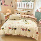 SHOPMOCHO 1Pcs 100% Cotton Printed Duvet Cover Cartoon Pattern Skin Friendly Breathable Comforter Cover Bedclothes for Children Students