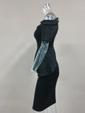 Shopmocho Women Off Shoulder Dress Elegant Asymmetric Neckline Bodycon Dress Fashionable Party Cocktail MIDI Dresses