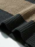 SHOPMOCHO New Loose Bottoming Sweater Casual Versatile Striped Pullover Men's Round Neck Sweater