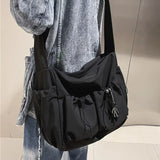 Shopmocho Fashionable Crossbody Bag with Drawstring Accent - Spacious & Secure Zipper Closure - Includes Stylish Bag Charm