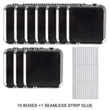 SHOPMOCHO 20/10 Pieces Empty Nail Boxes For Packaging Square Shape Box Wholesale Nail Tips Press On Nail Packaging Case Small Business