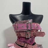 SHOPMOCHO 2000s Aesthetic Punk Style Women New 2 Piece Set Sexy Strapless Tops + High Waist Skirt Female Retro Chic Korean Popular Clothes