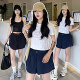 Shopmocho A* Yoga Shorts Summer Women's Thin Fast Drying Sports Breathable Elastic High Waist Loose Yoga Comfortable Running Gym Shorts