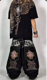 SHOPMOCHO Y2K American Jeans Mens Oversized Retro Hip-Hop Wide-Leg Pants Harajuku Trend Rock Women Straight Pants