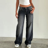 Shopmocho Women Wide Leg Jeans Casual High Waist Baggy Boyfriend Denim Pants Y2K Straight Streetwear Jeans Mom Jeans Trousers
