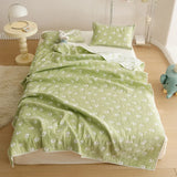 SHOPMOCHO Pure Cotton Three-layer Yarn Fabric Children Summer Blanket Spring Soft Skin Friendly Quilt Air Conditioner Comforter Adult Kid
