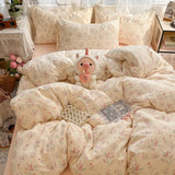 Shopmocho 2025 New Student Season Item Quilt Cover  A Fresh and Oxygen-rich Double-layer Gauze Printed Duvet Cover Skin-friendly Bedding