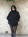 SHOPMOCHO Street Autumn/Winter Solid Color Women's Turtleneck Coat Y2K Hip-Hop Retro Harajuku Cute Casual Fashion Versatile New Women Tops