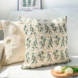 SHOPMOCHO 45x45CM Embroidered Floral Pillow Case Decor Home Light Luxury Sweet Pillow Cushion Cover Throw Square Funda Cogines De