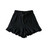 Shopmocho 2025 New Summer Ruffled Shorts Fashion Women Y2K Solid Higt Waist Comfortable Loose Short Pants Casual Streetwear Chic Clothing