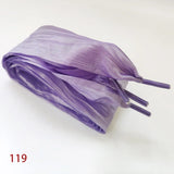 Shopmocho 5cm Widened Butterfly Bow Ruffled Yarn Shoelaces Flat Silk Big Bow Wide Laces Trend Beauty White Casual Shoes Laces Dropship