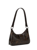 Shopmocho Y2K Retro Style Shoulder Bag, Maillard Pleated Rivet Armpit Bag, Fashionable Ladies Cool Leather Shoulder Bag