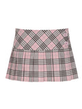 Shopmocho Cuteandpsycho Preppy Style Chic Plaid Skirts Harajuku Buttons Cute Korean Pleated Bottoms for Women Fashion Kawaii Mini Skirts