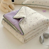 SHOPMOCHO New Sweet Printed Air-Condition Blanket Soft Skin-Friendly quilted quilt Breathable Cooling Summer Comforter Queen King Beds