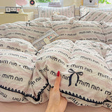 SHOPMOCHO Flower Printed Duvet Cover Sets Queen/King Bedding Set with Shell Edge Washed Cotton dekbedovertrek 240x220  이불 커버 Bed Cover Set